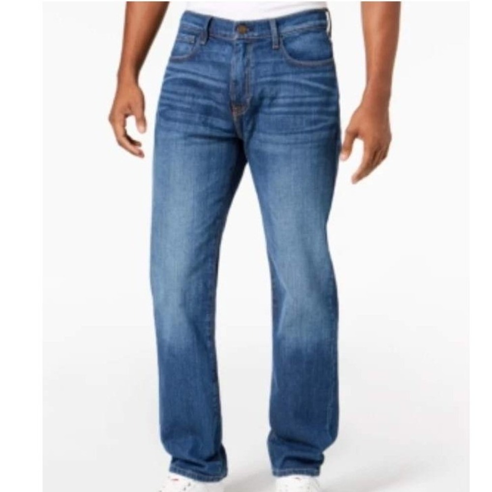 NWOT Tommy Hilfiger Jeans Men's 34/30 Blue Cotton Mercer Stretch Regular Fit